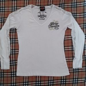 Harley-davidson women's white Folsom Ca shirt